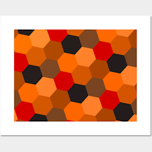 Hexagonal abstract Posters and Art